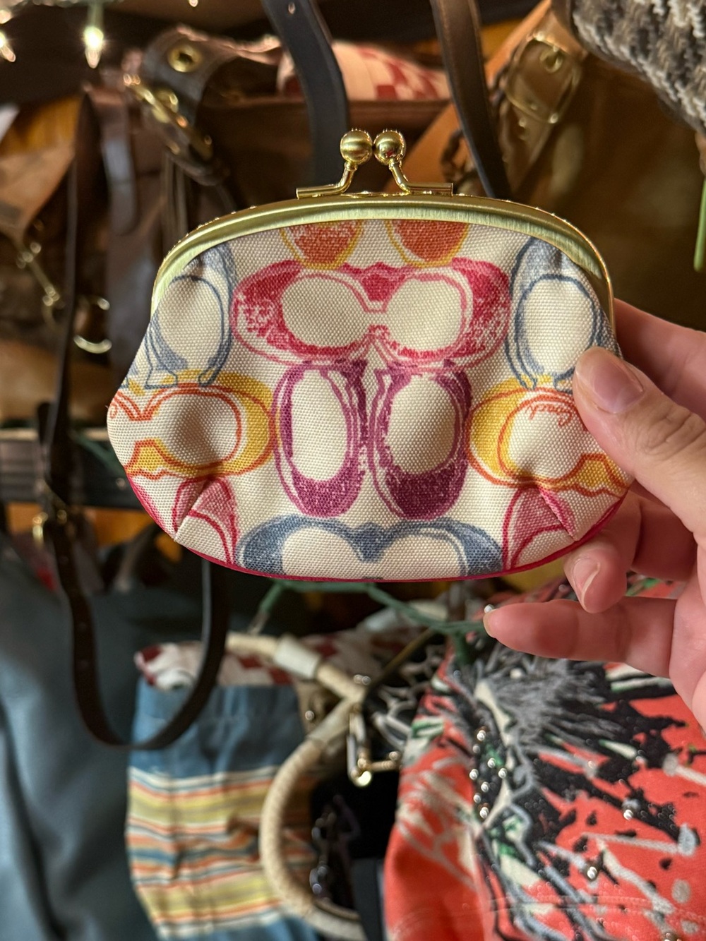 Coach kisslock Multicolor Coin Purse - Picture 2 of 6